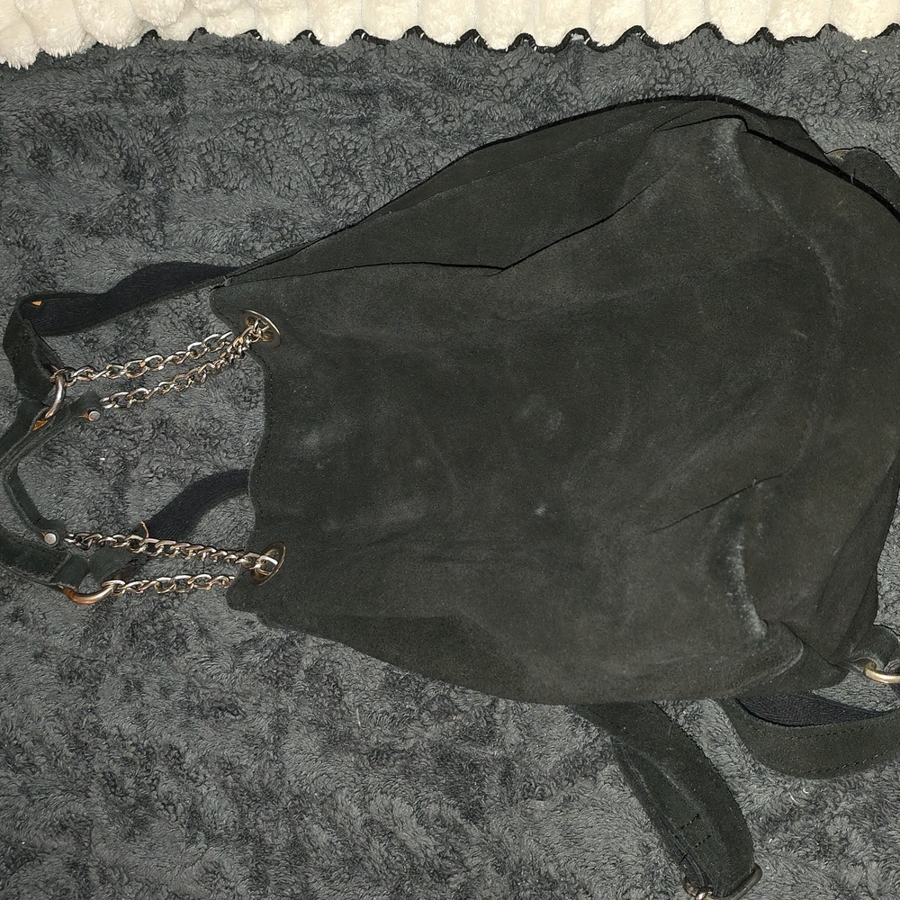 Urban Outfitters Black Suede Purse/Backpack